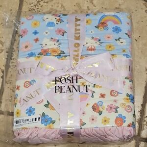 Posh Peanut Floral Hello Kitty Luxe Patoo Bamboo Blankey NIB